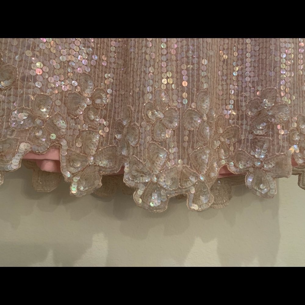Vintage pink sequin skirt